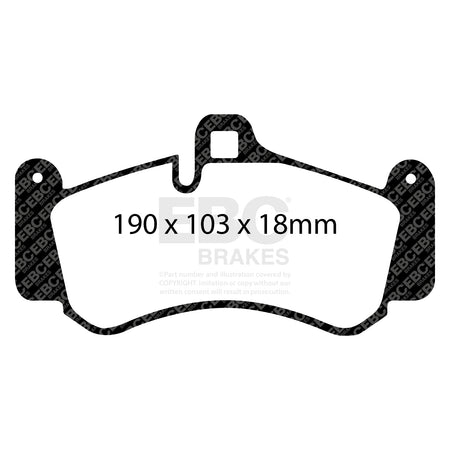 EBC Front Racing RP-X Brake Pads - Porsche 911 (997) / Porsche 911 (996) (DP81516RPX) — view 2