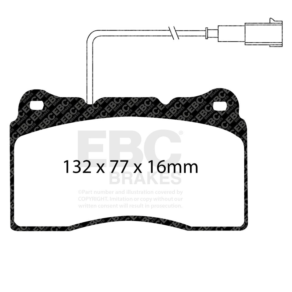 EBC Front BlueStuff Brake Pads - Alfa Romeo Giulietta (940) / Alfa Romeo 159 (DP51536NDX) — view 2