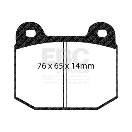EBC Rear Racing RP-1 Brake Pads - Subaru Impreza / Maserati Ghibli (AM336) (DP81537RP1) — view 2