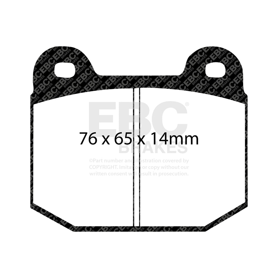 EBC Rear Racing RP-1 Brake Pads - Subaru Impreza / Maserati Ghibli (AM336) (DP81537RP1) — view 2