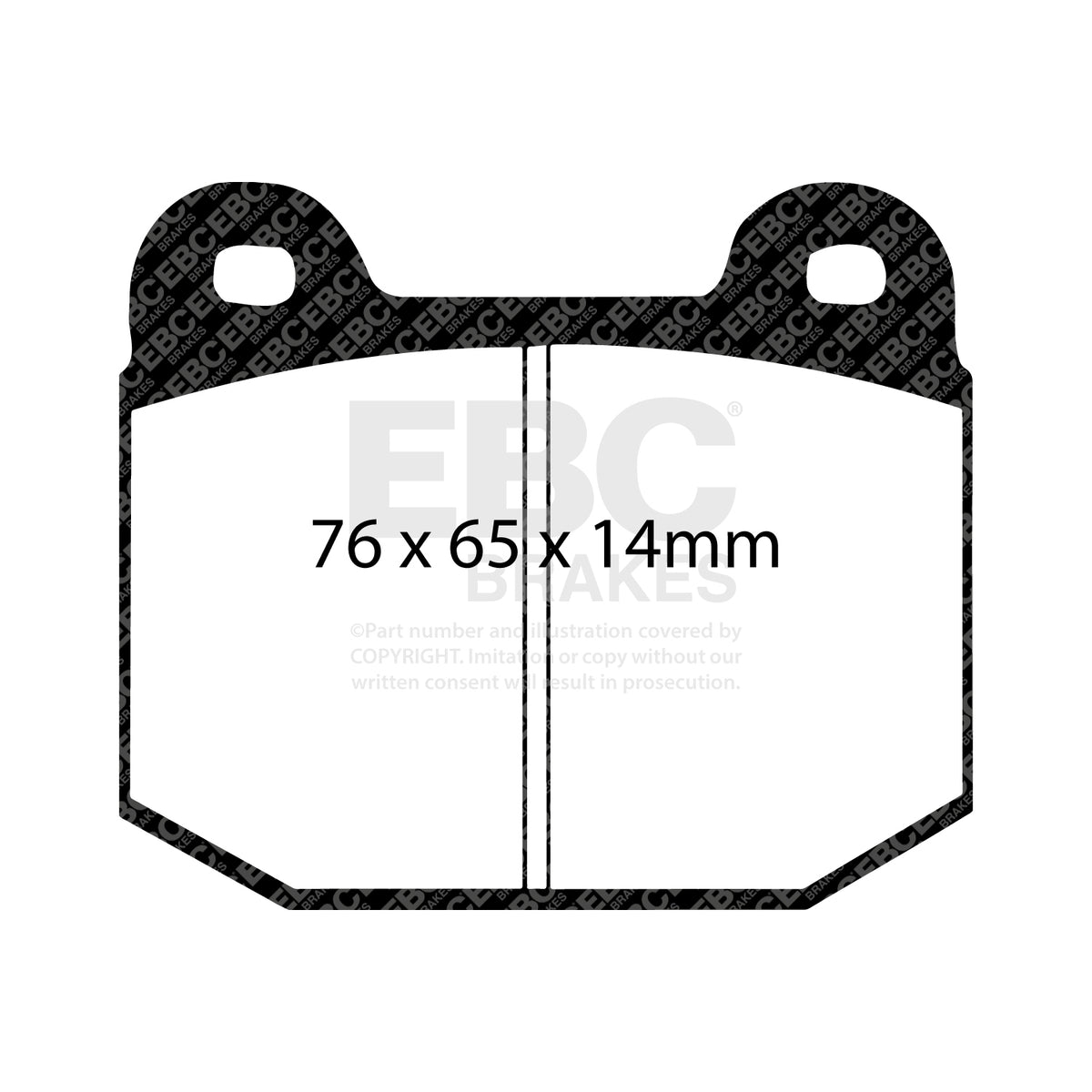 EBC Rear RedStuff Brake Pads - Subaru Impreza / Maserati Ghibli (AM336) (DP31537C) — view 2
