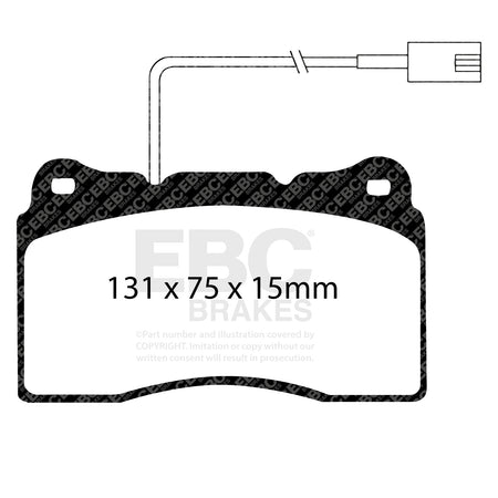 EBC Front Ultimax Brake Pads - Lancia Kappa / Alfa Romeo 156 (DP1540) — view 2