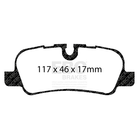 EBC Rear GreenStuff Brake Pads - Land Rover Range Rover Sport / Land Rover Discovery 4 (DP61542) — view 2