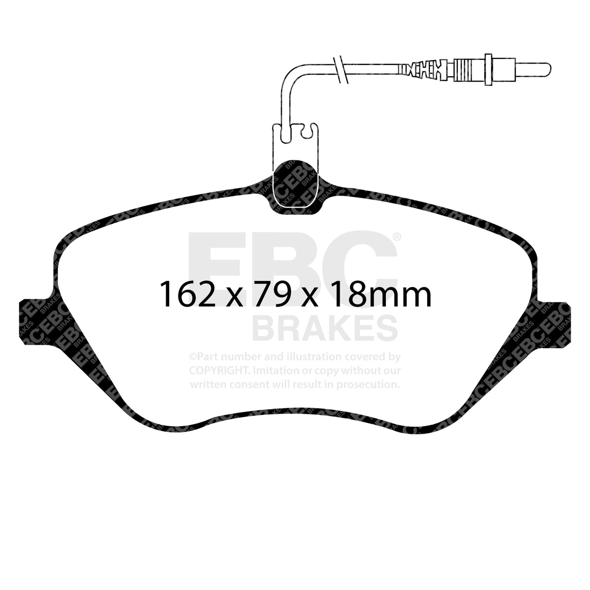 EBC Front Ultimax Brake Pads - Peugeot 407 / Citroen C5 (DP1550) — view 2