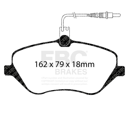EBC Front Ultimax Brake Pads - Peugeot 407 / Citroen C5 (DP1550) — view 2