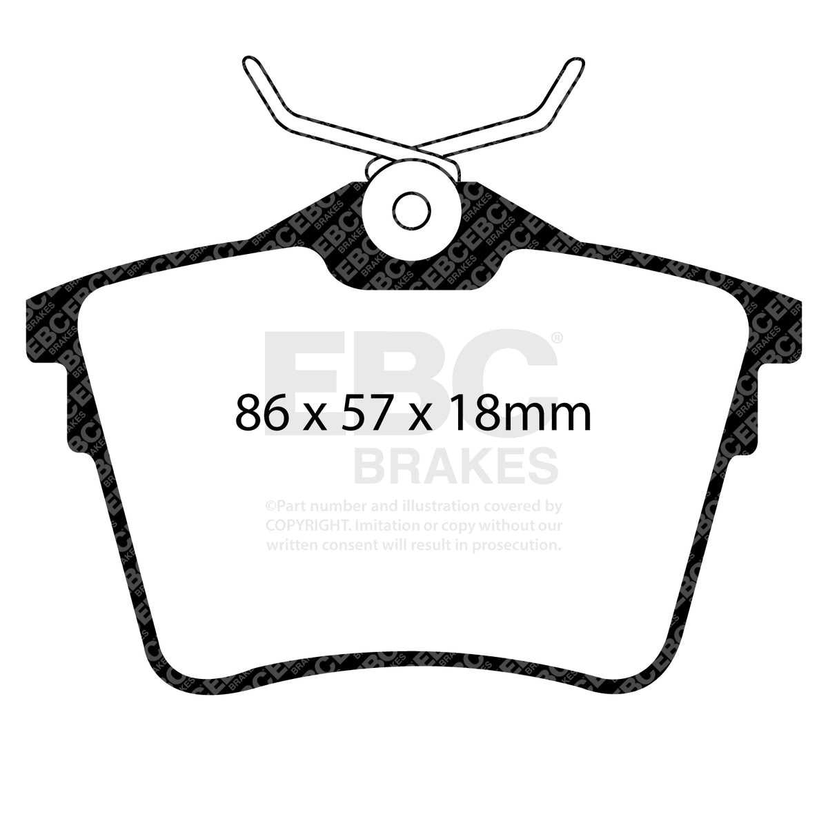 EBC Rear Ultimax Brake Pads - Citroen C5 / Peugeot 407 (DP1551) — view 2