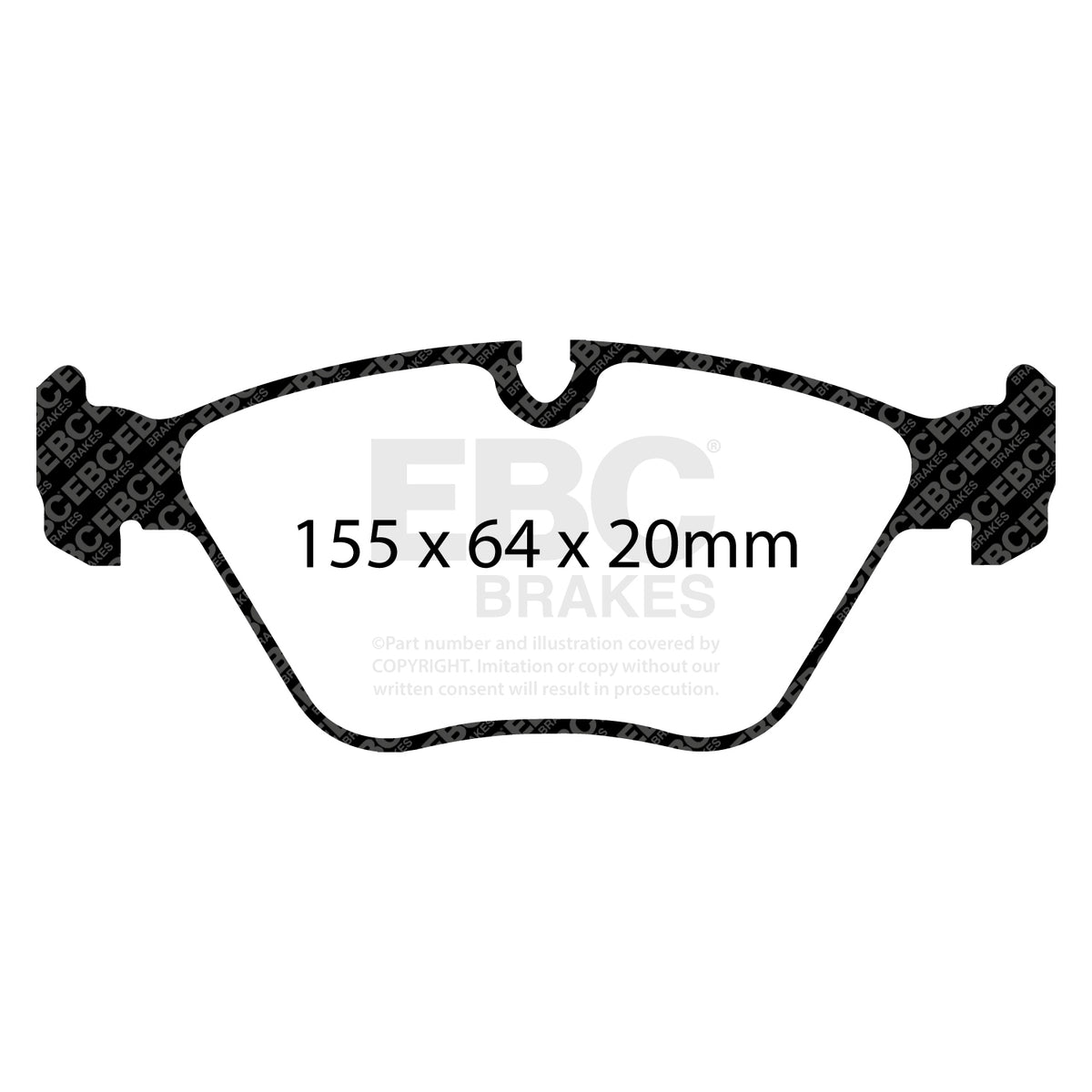 EBC Front BlueStuff Brake Pads - BMW X3 (E83) / BMW 3 Series (E46) (DP51552NDX) — view 2