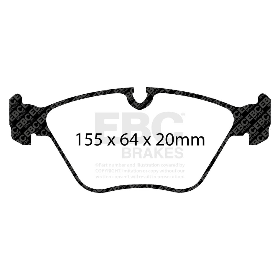 EBC Front YellowStuff Brake Pads - BMW X3 (E83) / BMW 3 Series (E46) (DP41552R) — view 2