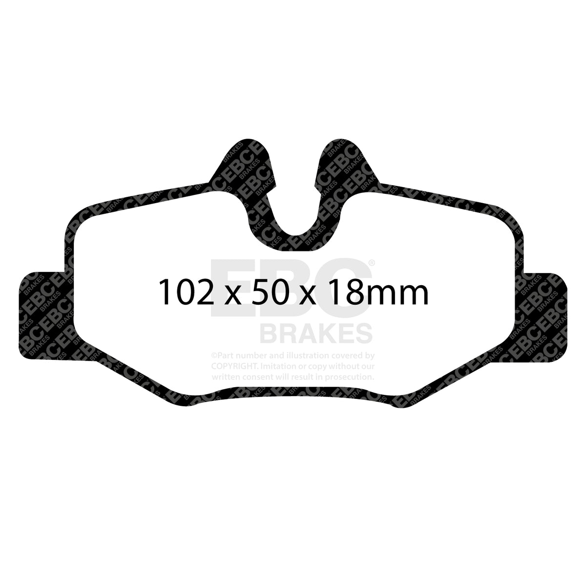 EBC Rear Ultimax Brake Pads - Mercedes-Benz Commercial Vito (W639) / Mercedes-Benz Viano (DP1554) — view 2