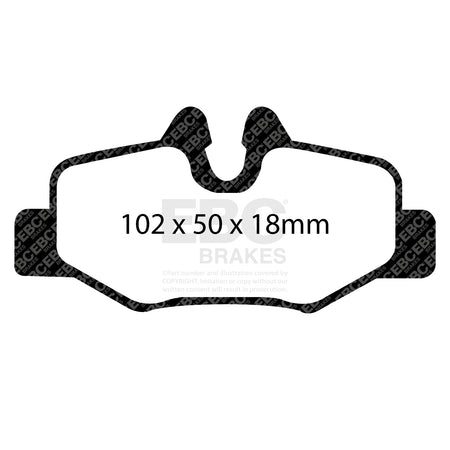 EBC Rear Ultimax Brake Pads - Mercedes-Benz Commercial Vito (W639) / Mercedes-Benz Viano (DP1554) — view 2