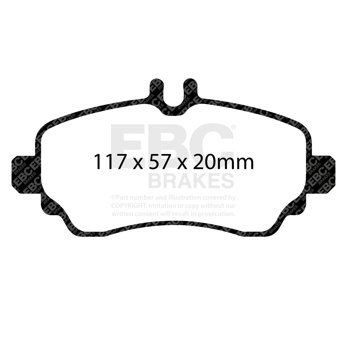 EBC Front Ultimax Brake Pads - Mercedes-Benz Vaneo (DP1555) — view 2