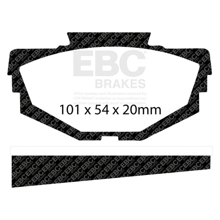 EBC Front GreenStuff Brake Pads - Austin 1100 / Austin 1300 (DP2155) — view 2