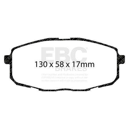 EBC Front Ultimax Brake Pads - Hyundai I30 / Hyundai Kona (DP1562) — view 2