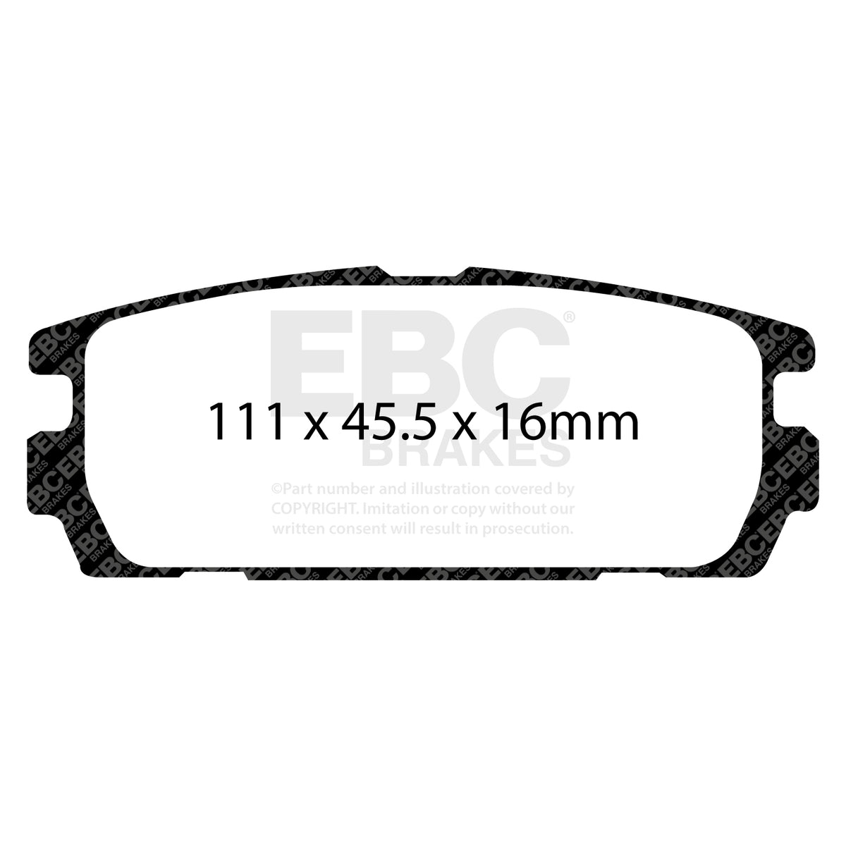 EBC Rear Ultimax Brake Pads - Hyundai Terracan (DP1565) — view 2