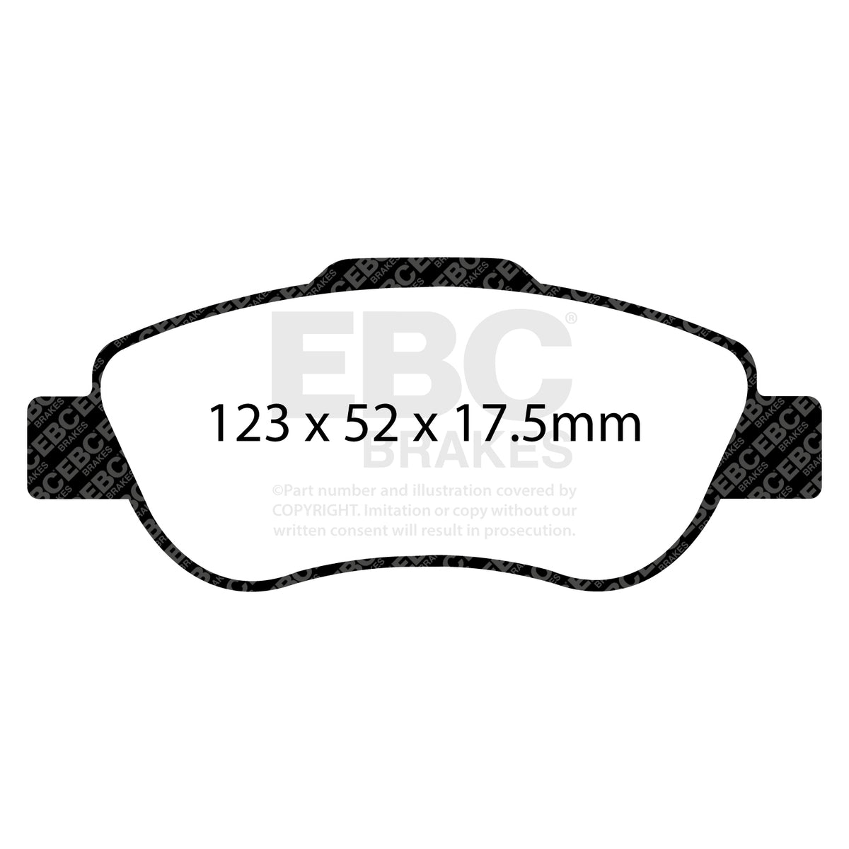 EBC Front Ultimax Brake Pads - Fiat 500 / Ford Ka (DP1573/2) — view 2
