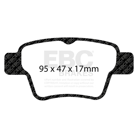 EBC Rear GreenStuff Brake Pads - Peugeot 307 / Citroen C4 (DP21575) — view 2
