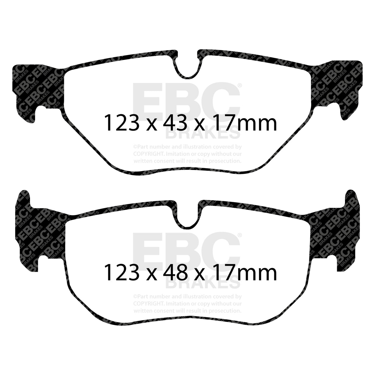EBC Rear RedStuff Brake Pads - BMW 3 Series (E91) / BMW 3 Series (E90) (DP31577C) — view 2