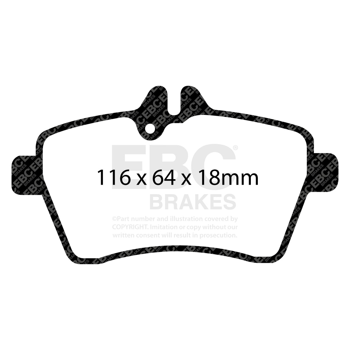 EBC Front Ultimax Brake Pads - Mercedes-Benz A-Class (W169) / Mercedes-Benz B-Class (W245) (DP1579) — view 2