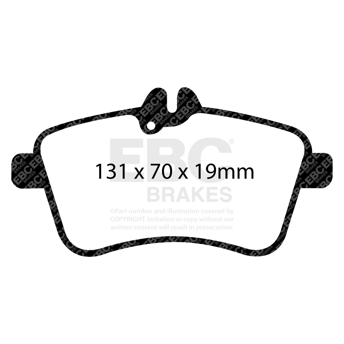 EBC Front Ultimax Brake Pads - Mercedes-Benz B-Class (W245) / Mercedes-Benz A-Class (W169) (DP1580) — view 2