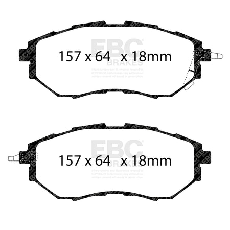 EBC Front GreenStuff Brake Pads - Subaru Outback / Subaru Forester (DP21583) — view 2