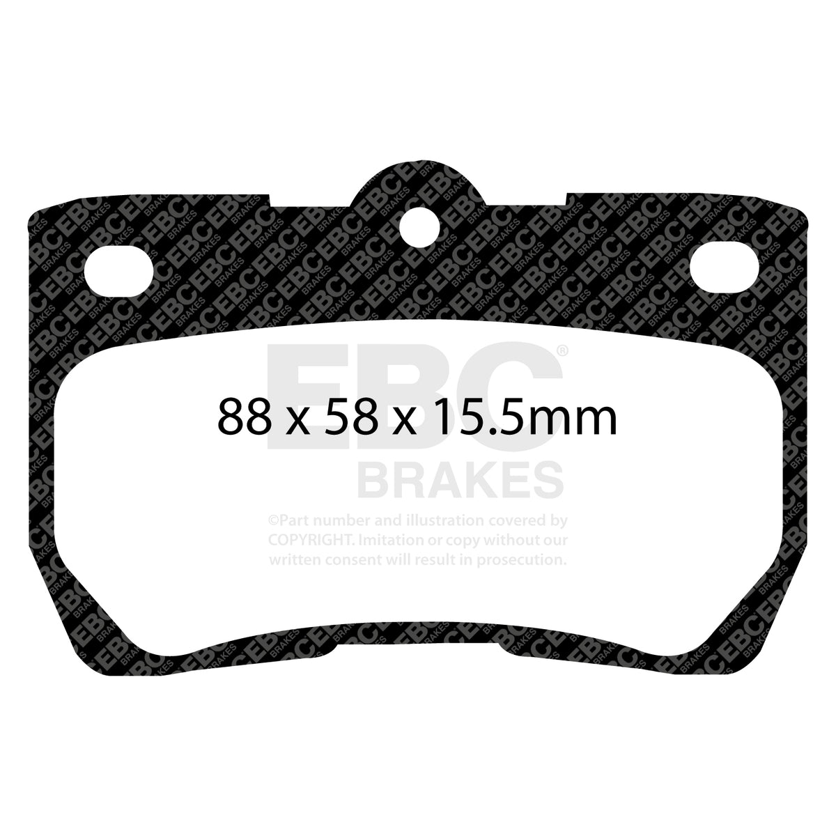 EBC Rear RedStuff Brake Pads - Lexus IS250 / Lexus IS220D (DP31586C) — view 2
