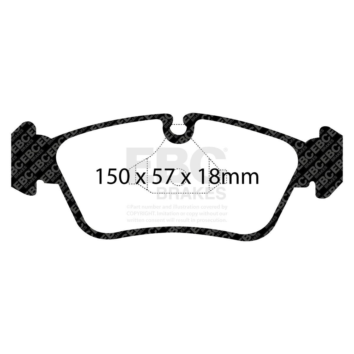 EBC Front RedStuff Brake Pads - BMW 3 Series (E90) / BMW 3 Series (E91) (DP31587C) — view 2