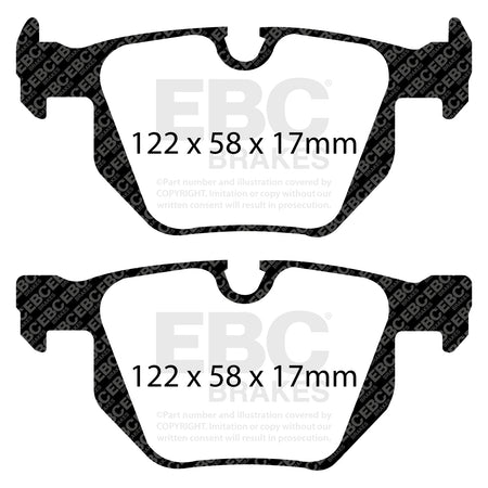 EBC Rear YellowStuff Brake Pads - BMW 3 Series (E90) / BMW 3 Series (E91) (DP41588R) — view 2