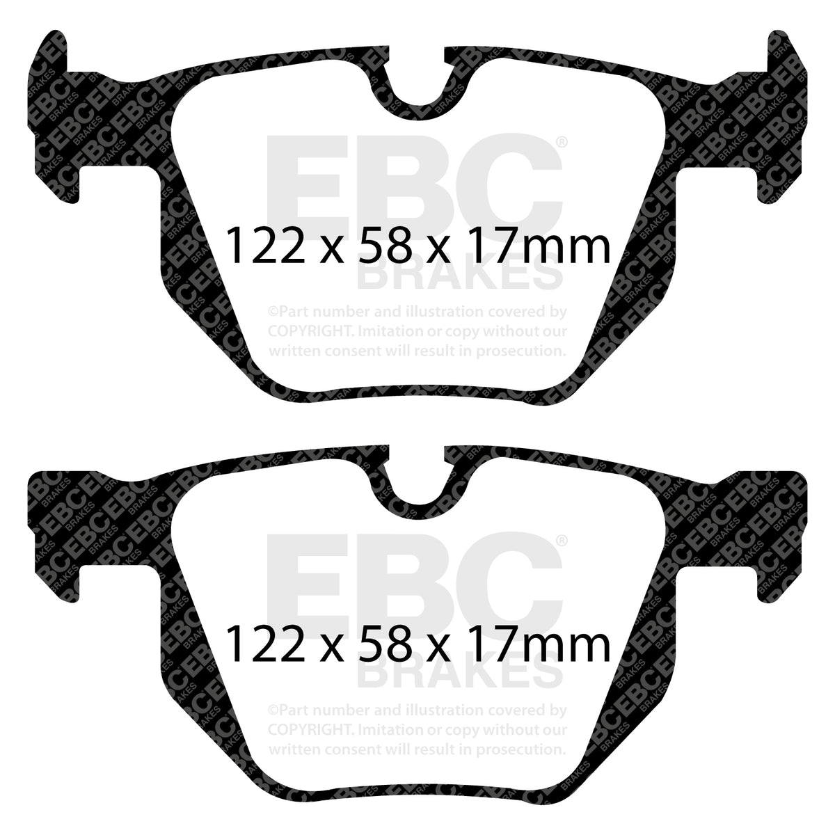 EBC Rear RedStuff Brake Pads - BMW 3 Series (E90) / BMW 3 Series (E91) (DP31588C) — view 2