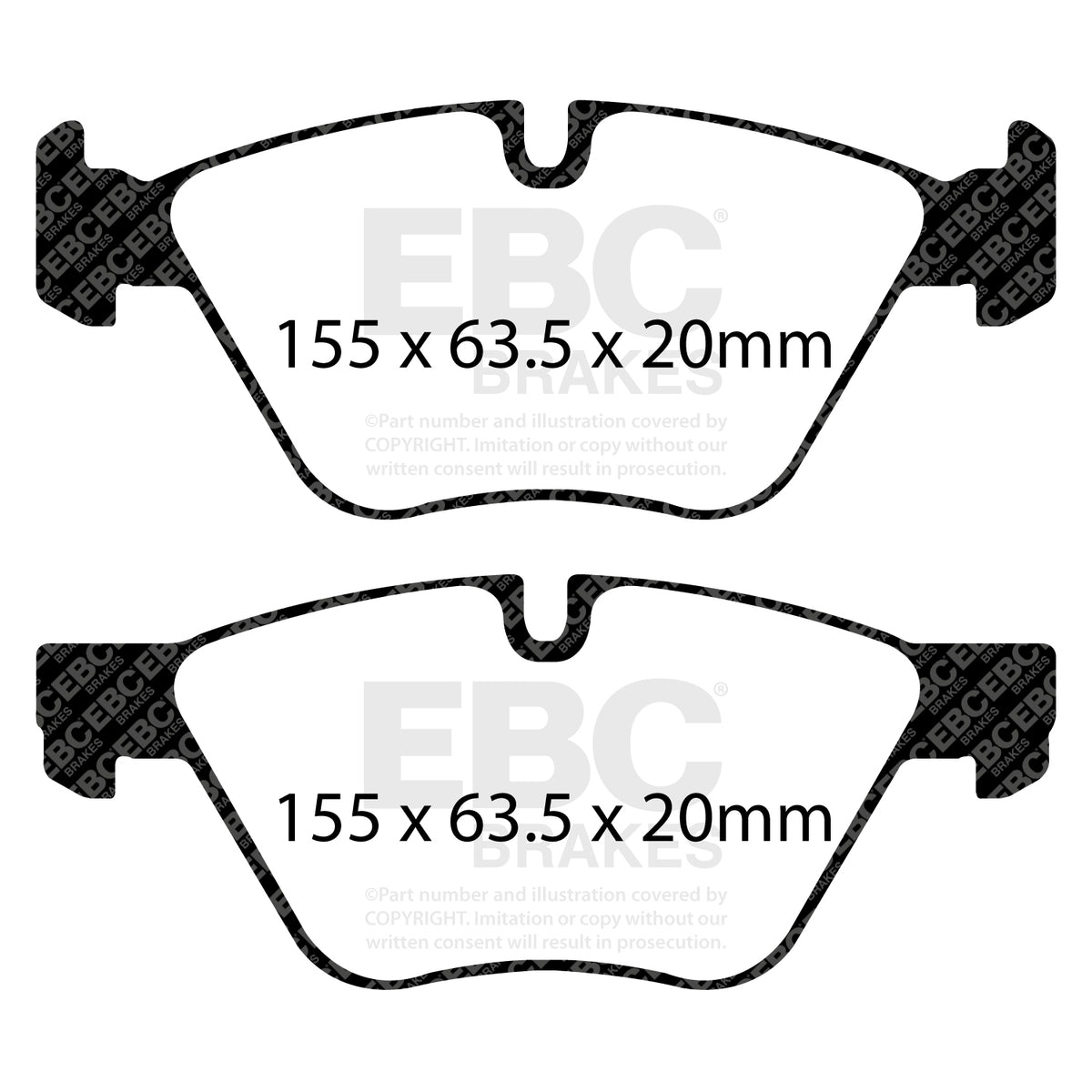 EBC Front RedStuff Brake Pads - BMW 1 Series (E81) / BMW 1 Series (E87) (DP31600C) — view 2