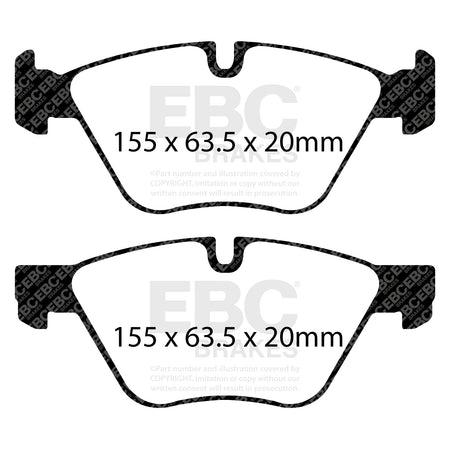 EBC Front Ultimax Brake Pads - BMW 1 Series (E81) / BMW 1 Series (E87) (DP1600) — view 2