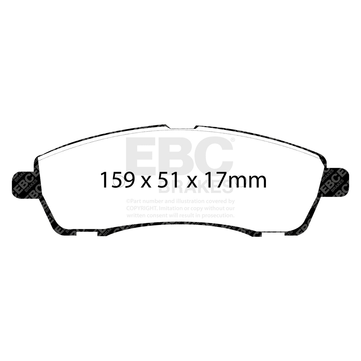 EBC Rear YellowStuff Brake Pads - Ford Excursion (DP41603R) — view 2