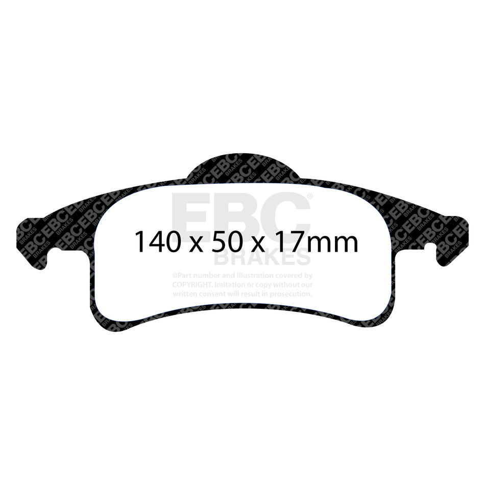 EBC Rear YellowStuff Brake Pads - Jeep Grand Cherokee (DP41606R) — view 2
