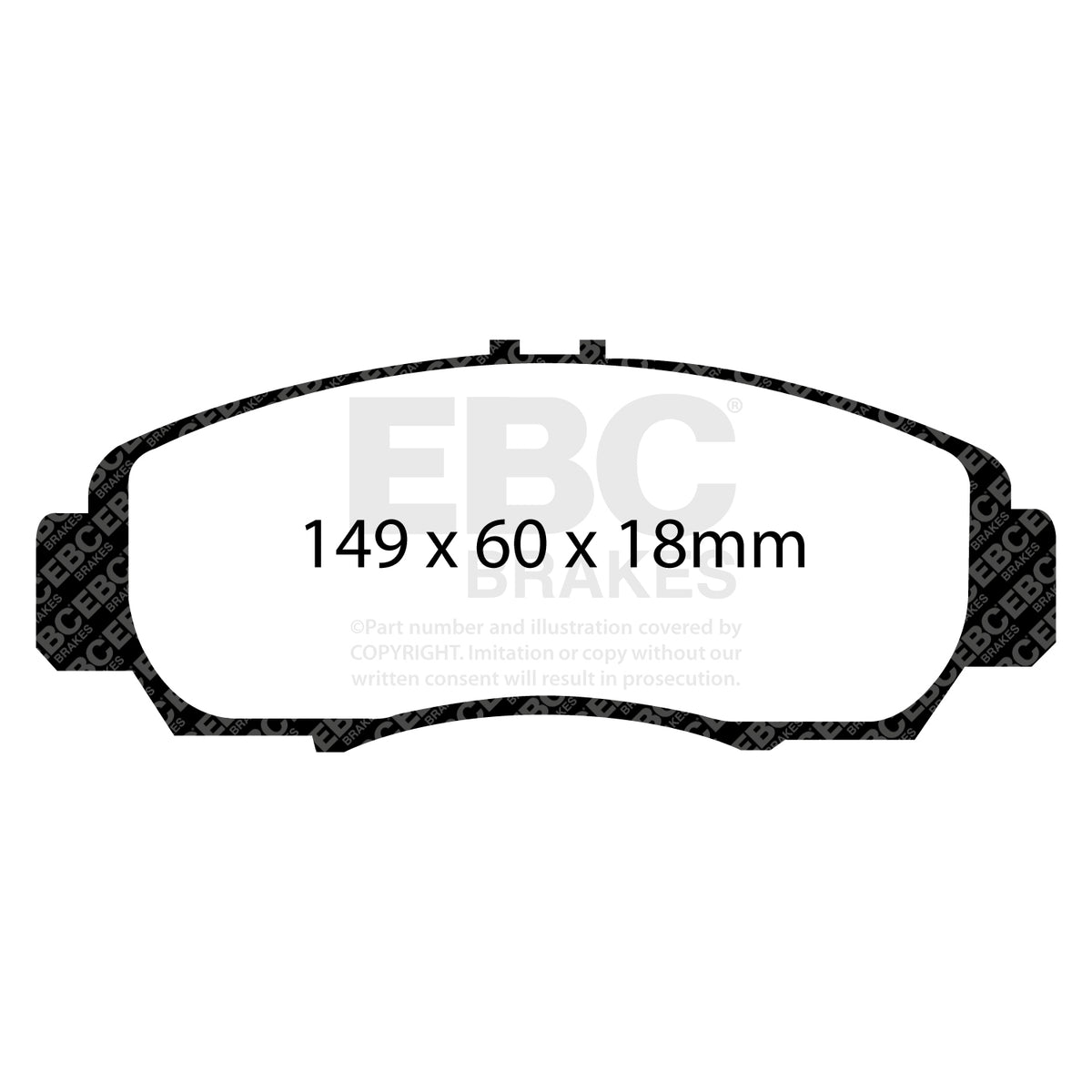 EBC Front GreenStuff Brake Pads - Honda Odyssey / Honda Accord Euro R (DP21610) — view 2