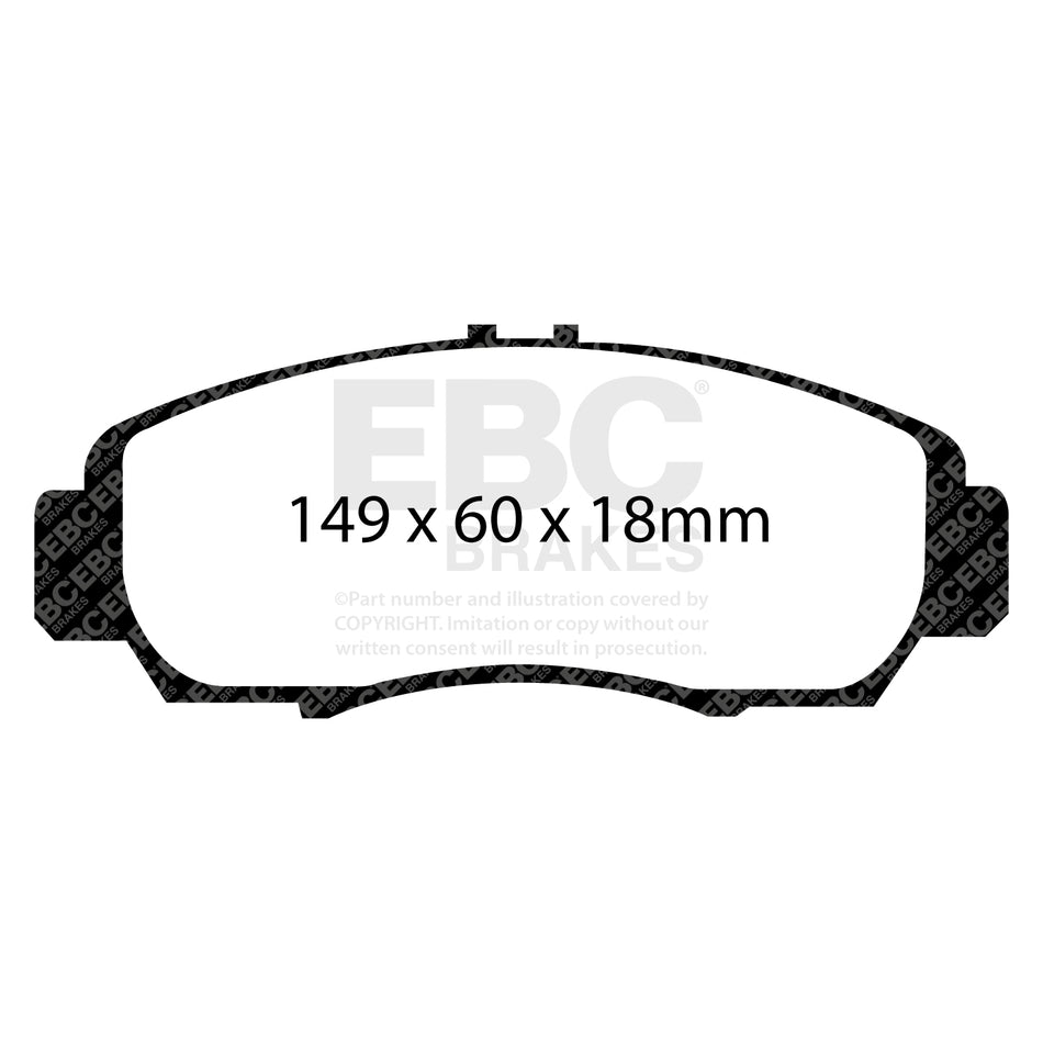 EBC Front Ultimax Brake Pads - Honda Odyssey / Honda Accord Euro R (DP1610) — view 2