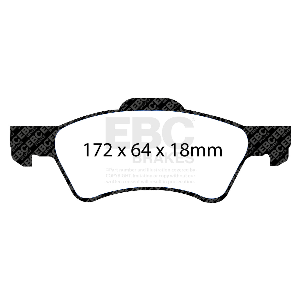 EBC Front Ultimax Brake Pads - Chrysler (USA) Voyager / Chrysler (USA) Grand Voyager (DP1613) — view 2