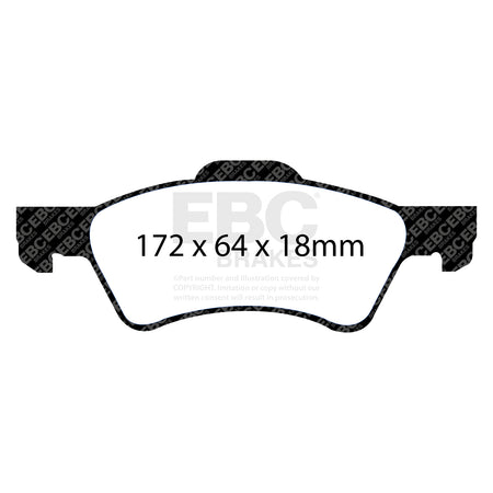 EBC Front Ultimax Brake Pads - Chrysler (USA) Voyager / Chrysler (USA) Grand Voyager (DP1613) — view 2