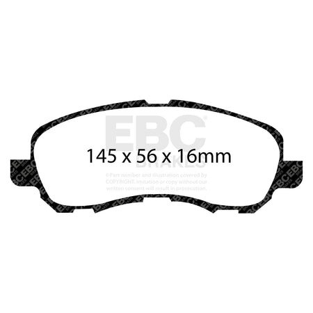 EBC Front Ultimax Brake Pads - Mitsubishi Asx / Peugeot 4008 (DP1614) — view 2
