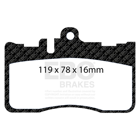 EBC Front Ultimax Brake Pads - Lexus LS430 (XF30) (DP1622) — view 2