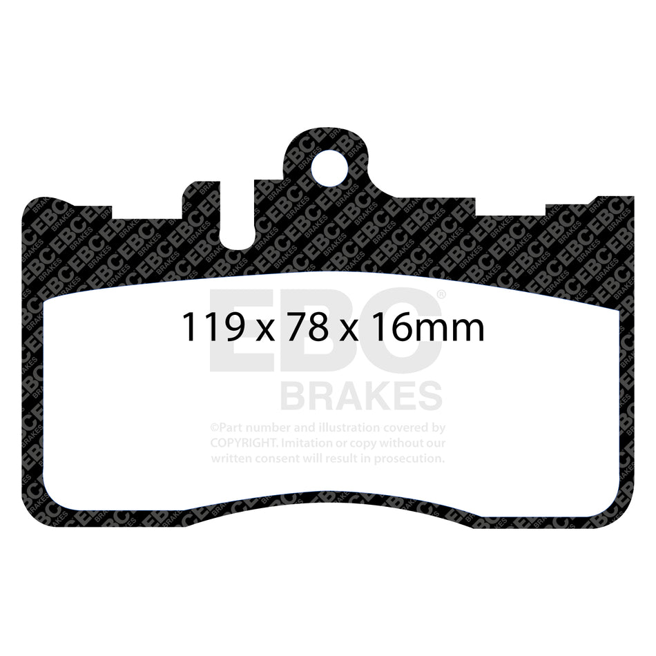 EBC Front Ultimax Brake Pads - Lexus LS430 (XF30) (DP1622) — view 2