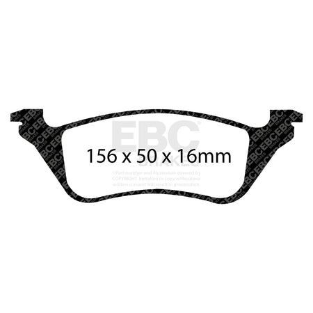 EBC Rear GreenStuff Brake Pads - Chrysler (USA) Voyager / Chrysler (USA) Grand Voyager (DP61629) — view 2
