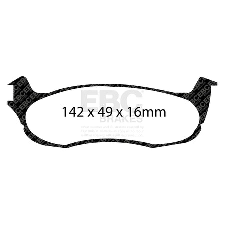 EBC Rear YellowStuff Brake Pads - Ford F150 / Ford Expedition (DP41633R) — view 2