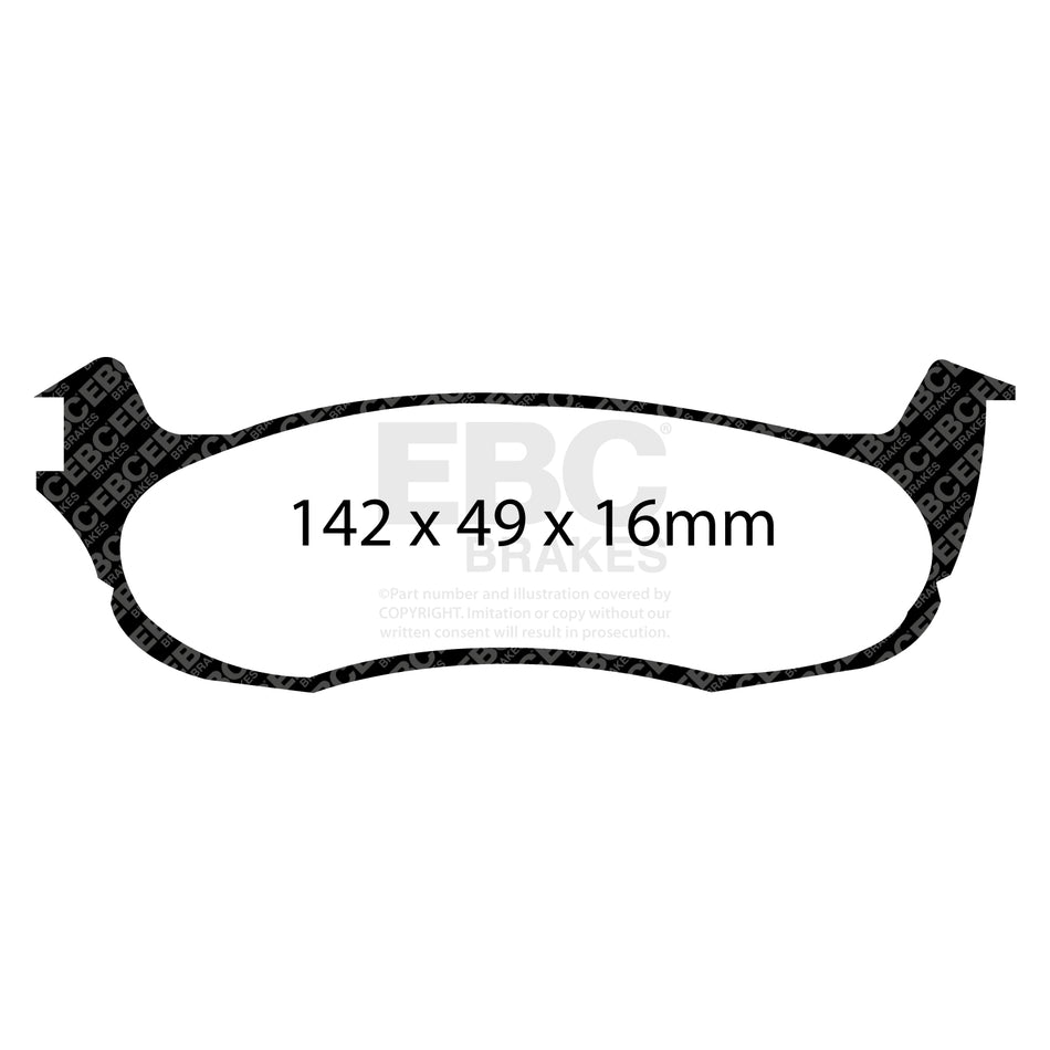 EBC Rear YellowStuff Brake Pads - Ford F150 / Ford Expedition (DP41633R) — view 2