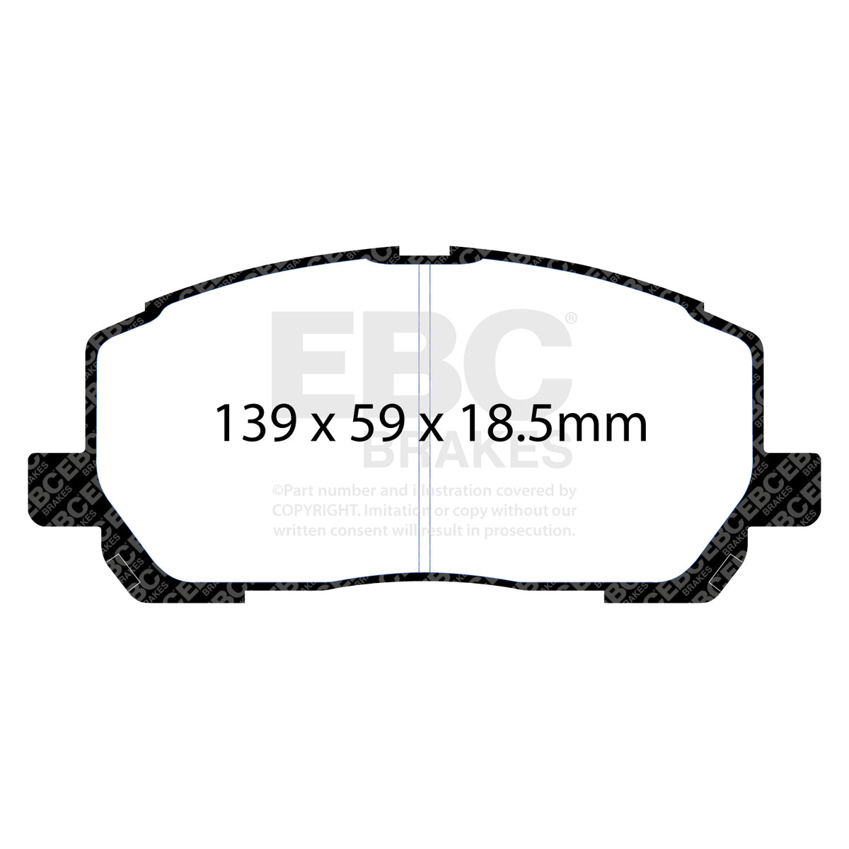 EBC Front Ultimax Brake Pads - Toyota Highlander / Lexus RX300 (DP1634) — view 2