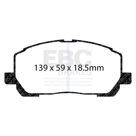 EBC Front Ultimax Brake Pads - Toyota Highlander / Lexus RX300 (DP1634) — view 2