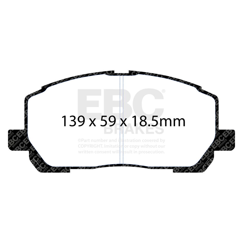 EBC Front Ultimax Brake Pads - Toyota Highlander / Lexus RX300 (DP1634) — view 2