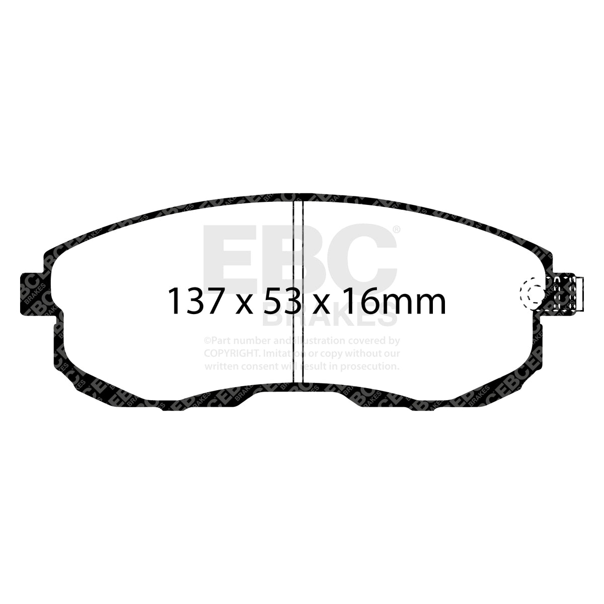 EBC Front Racing RP-1 Brake Pads - Nissan Stagea / Nissan Skyline (V35) (DP81636RP1) — view 2