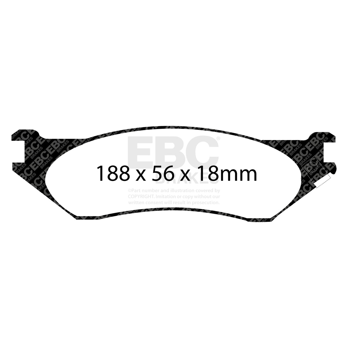 EBC Front GreenStuff Brake Pads - Dodge (USA) Durango / Dodge (USA) Ram Pickup (1500) (DP61638) — view 2