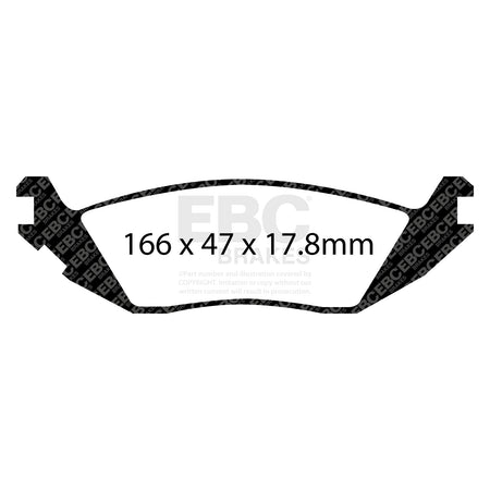 EBC Rear GreenStuff Brake Pads - Ram Trucks 1500 / Dodge (USA) Durango (DP61639) — view 2