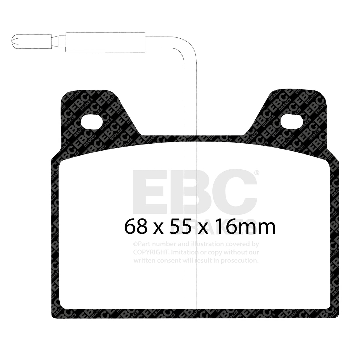 EBC Rear Ultimax Brake Pads - Peugeot 505 / Peugeot 504 (DP163) — view 2