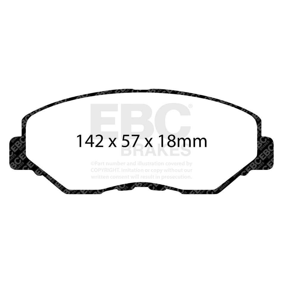 EBC Front Ultimax Brake Pads - Honda HR-V / Honda CR-V (DP1655) — view 2
